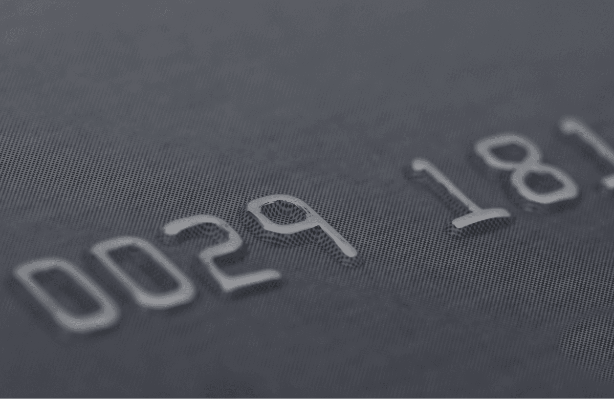 Numbers on a credit card